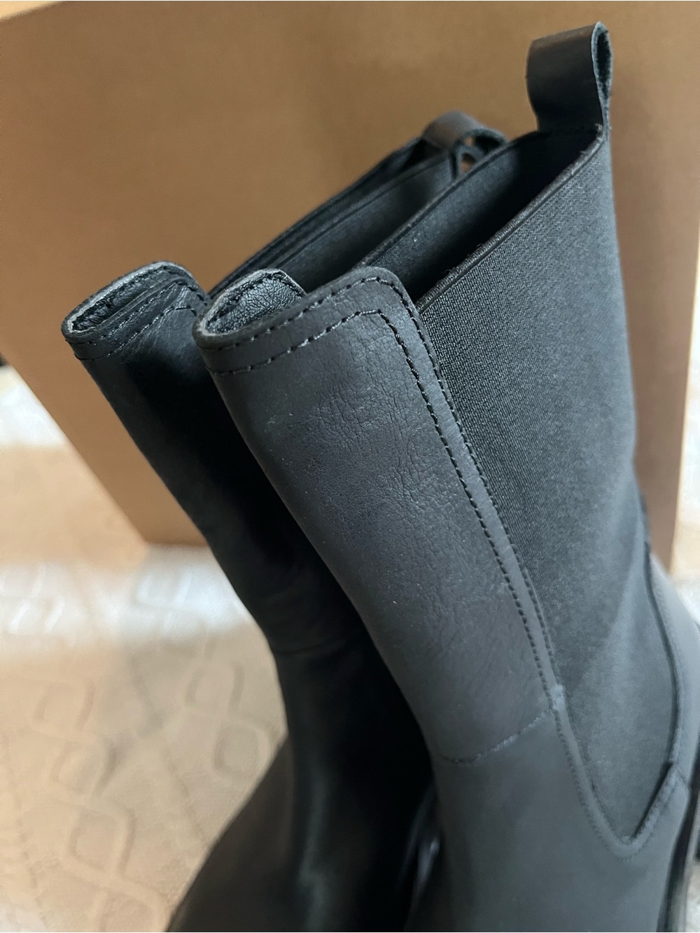Steve Madden Women's Black 3 inch Flynn Leather Boots Various Sizes - Picture 12 of 13